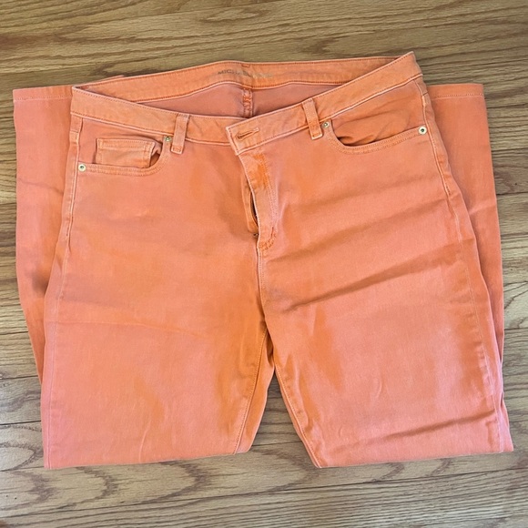 Michael Kors Izzy Skinny Jeans Size 14 Orange - Picture 2 of 10